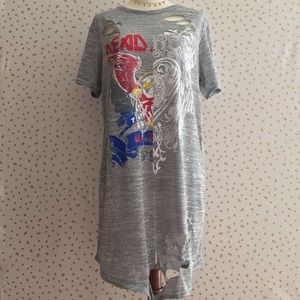 Distressed Mini Dress